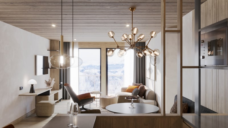 Appartement 2pces de luxe avec vue montagne, Lauchernalp